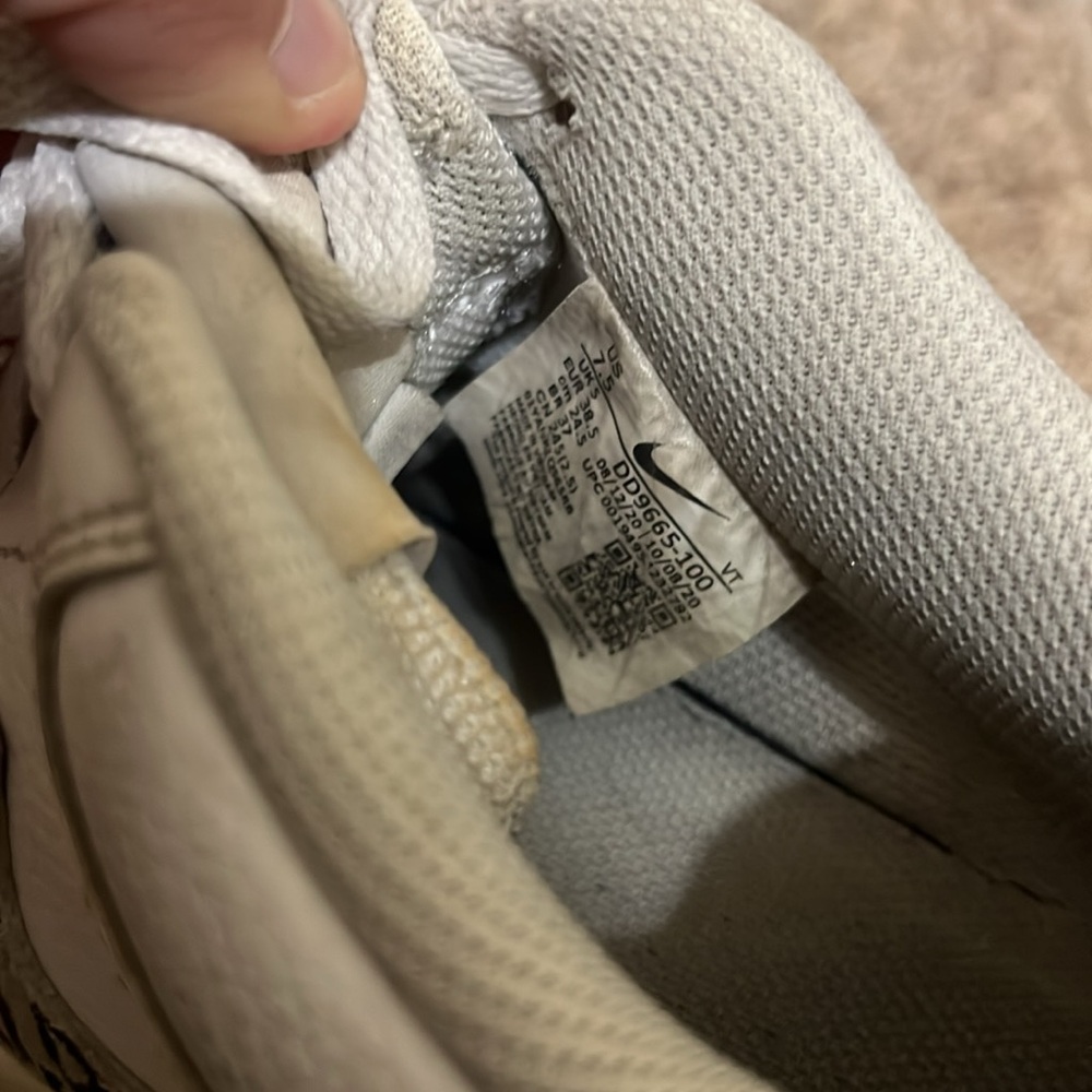Nike Court Vision Low Sneakers White Desert Sand Leopard Print- Size 7.5 - Picture 5 of 8